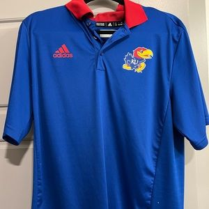 Kansas Jayhawks Adidas polo Size M